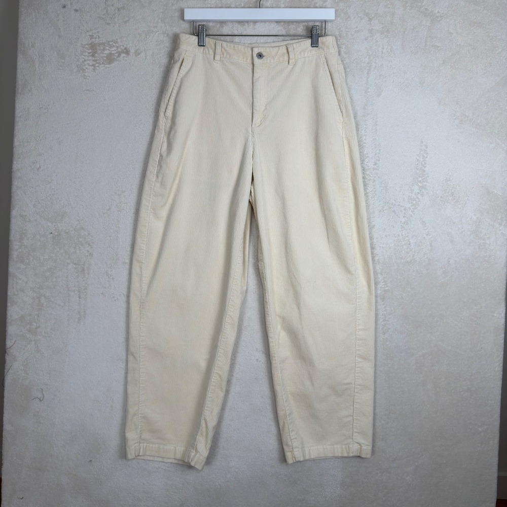 Everlane Cream High-Rise Wide-Leg Trousers